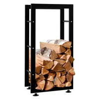 CLP Kaminholzständer Keri V2 schwarz/25x40x80 cm