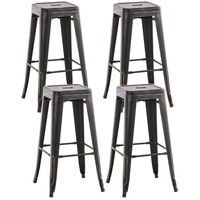 CLP 4er Set Barhocker Joshua schwarz-gold