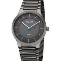REGENT Herren Armbanduhr Analog Metallarmband dunkelgrau URBA726
