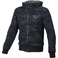 Macna Nuclone Motorrad Zip Hoodie, schwarz-mehrfarbig, Größe 3XL für