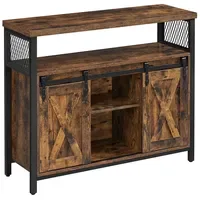VASAGLE Sideboard 100 x 80 x 33 cm braun