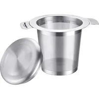 Westmark Dauerfilter/Teefilter/Dripper Edelstahl, Mit Deckel, Teatime, 18/8 Edelstahl, 7,5