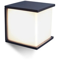 Lutec Außenwandleuchte Box Cube Anthrazit