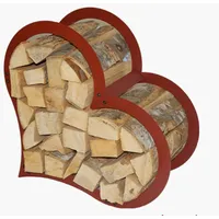 Prima terra Kaminholzregal Kaminholzunterstand Brennholzregal Kaminholz Aufbewahrung Regal Herzform