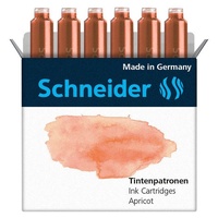 Schneider Pastell Tintenpatronen für Füller apricot 6 St.