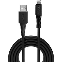 Lindy USB-Kabel USB 2.0 Apple Lightning Kabel, schwarz