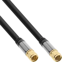InLine Premium SAT-Kabel, 4x geschirmt, 2x F-Stecker, >110dB, schwarz,