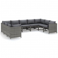 VidaXL Garten-Lounge-Set 9-tlg. grau 3059767
