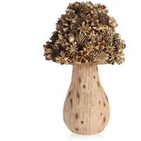 COM-FOUR com-four® Weihnachtsgesteck im Blumentopf mit goldfarbenen Zapfen -