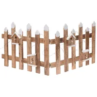 Spetebo Gartenzaun mit Lichterkette - 100 x 40 cm