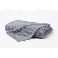 Primera Strickdecke mittelgrau, 130 x 170 cm