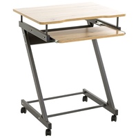 Haku-Möbel HAKU Möbel PC-Tisch mit Rollen eiche hell 60,0