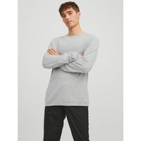 JACK & JONES Hill Knit Pullover Light Grey Melange