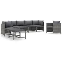 VidaXL Garten-Lounge-Set 8-tlg. grau