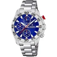 Festina F20457/2 36,5mm Quarzgehäuse Silberfarben Sportarmband Blau