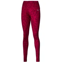 Mizuno Printed Tights Damen rot S 2021 Laufhosen