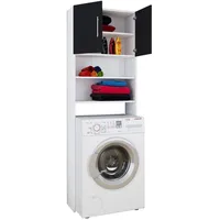 VCM Waschmaschinenschrank Jutas, 912210 weiß, schwarz 2 Fachböden 64,0