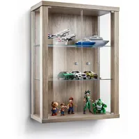 K-Möbel Hängevitrine 80 x 60 x 25 cm Braun