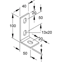 Niedax Wandanschlußwinkel WWA 100 E3