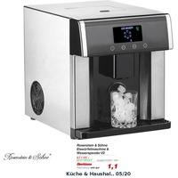 Rosenstein & Söhne Eiswürfelmaschine & Wasserspender V2 mit XL-Display,