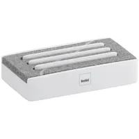 Kela Seifenschale Cube Polyresin Weiß