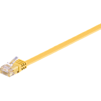 Goobay 96396 CAT 6 Flach-Patchkabel, U/UTP, Gelb