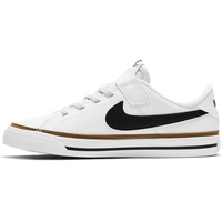 Nike Court Legacy Sneaker Jungen 102 white/black-desert ochre-gum light