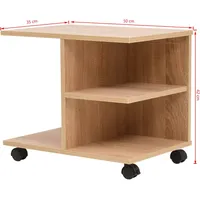 VidaXL Beistelltisch Rollregal Eichenbraun 50 x 35 x 42