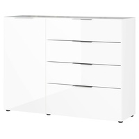 Germania Sideboard Oakland, 3697-84 weiß,glas 134,0 x 42,0 x