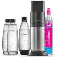 Sodastream Duo schwarz + 2 Glaskaraffen + Zylinder