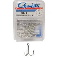 Gamakatsu Drillinge Treble 13, Größe:6, Farbe:Nickel