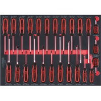 KS Tools SCS ERGOTORQUEplus Schraubendreher-Satz, 25-teilig in 1/1 Systemeinlage