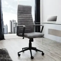 Riess-Ambiente Höhenverstellbarer Bürostuhl LAZIO vintage grau Chefsessel mit Armlehnen