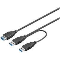 Goobay 95749 Dual Power SuperSpeed Kabel, Schwarz