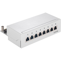 Goobay 62063 CAT 6A Patch Panel 8 Port grau