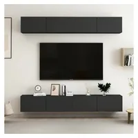 VidaXL TV-Schränke 4 Stk. Schwarz 100x30x30 cm Holzwerkstoff