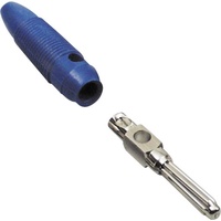 TRU Components Büschelstecker Stecker, gerade, Elektronikkabel + Stecker, Blau