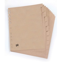 Oxford Ordnerregister Touareg DIN A4 Vollformat blanko beige 12-teilig,
