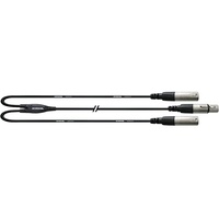 Cordial Y-Kabel XLR weiblich/2 XLR männlich 30 cm