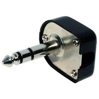 TRU Components 1559782 Klinken-Steckverbinder 6.35mm Stecker, gewinkelt Polzahl: 3