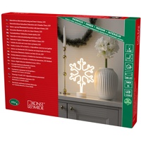 Konstsmide LED Schlauchsilhouette Schneeflocke Warmweiß Weiß