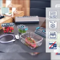 Leifheit Vakuum-Frischhaltedosen Set grau 7-teilig 1,4 l