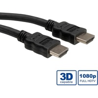 Roline HDMI High Speed Kabel mit Ethernet, LSOH, schwarz,