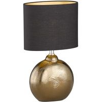Fischer & Honsel Tischleuchte Foro Keramik Braun Bronze 36