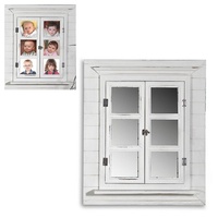 MuCoLa - Spiegel Spiegelfenster Dekospiegel Bilderrahmen Deko Fensterläden shabby