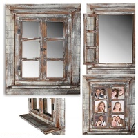 MuCoLa - Wandspiegel Spiegel Bilderrahmen Fensterladen Fotorahmen Holz 64cm
