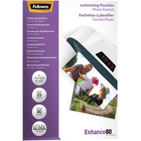 Fellowes Laminierfolie Enhance 80 mic glänzend, 25 Stück