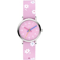 Cool Time Armbanduhr mit Nylon Armband rosa