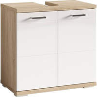 ByLIVING Waschbeckenunterschrank. Weiß, Sonoma Eiche, - 60x59x31.5 cm