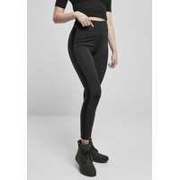 URBAN CLASSICS Damen TB4556-Ladies Highwaist Shiny Stripe Leggings Black/Black,